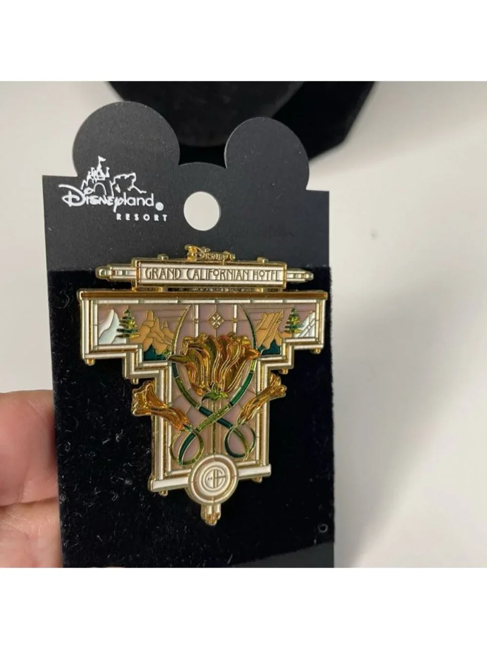 Disney Grand Californian Hotel Pin 2004 Disneyland Resort Stained Glass Logo